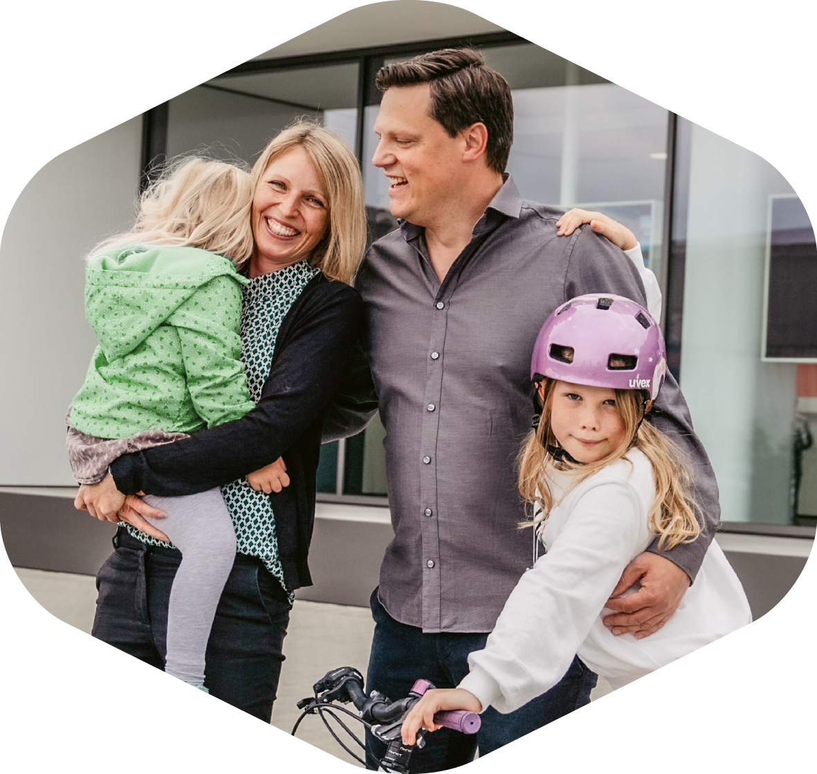 A family with two children